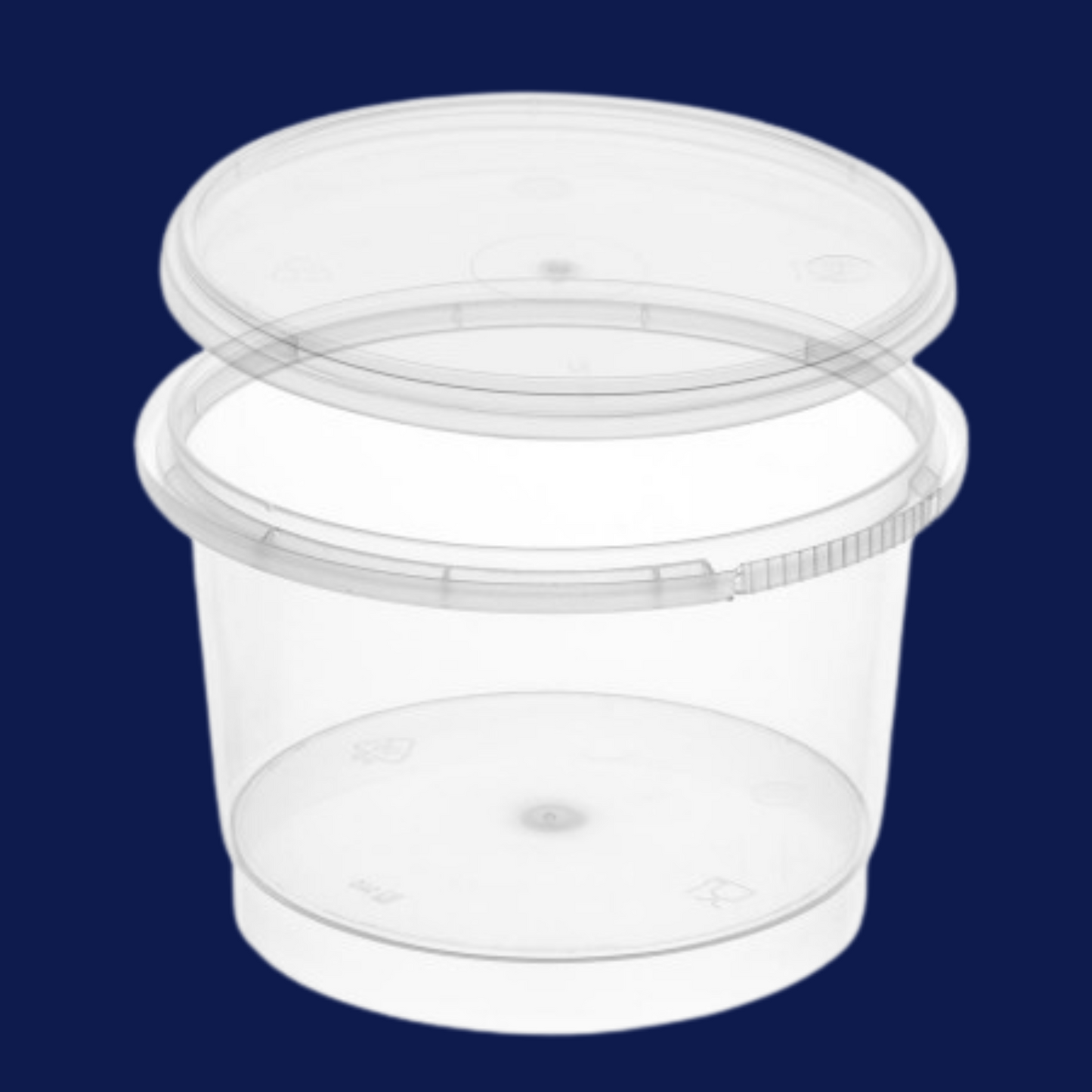 Runddose 200 ml transparent