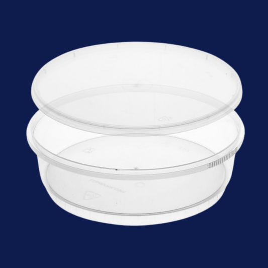 Runddose 400 ml transparent