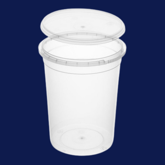 Runddose 500 ml transparent